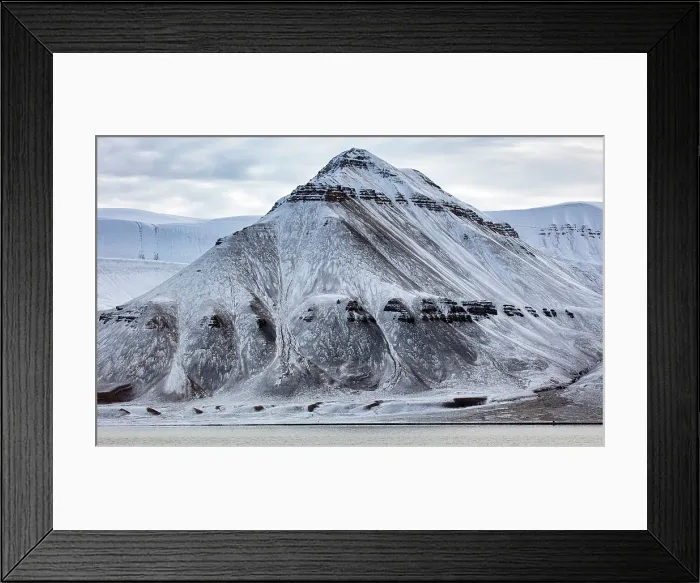 Framed Print : Snow-covered mountains, Svalbard, Norway Framed Print : Snow-covered mountains, Svalbard, Norway