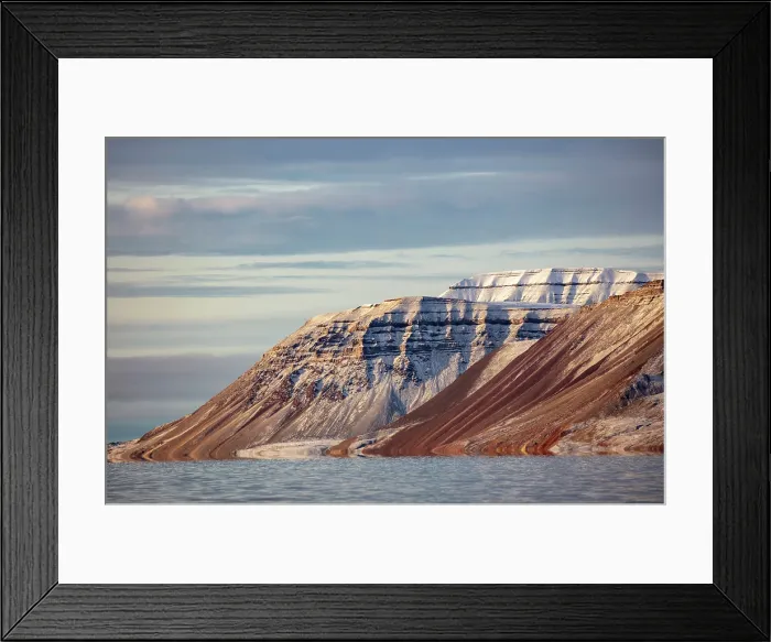 Framed Print : Snow-covered mountains, Spitsbergen, Svalbard, Norway Framed Print : Snow-covered mountains, Spitsbergen, Svalbard, Norway