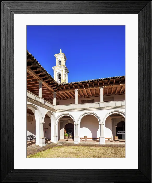 Framed Print : Cloister at former La Merced Convent, now housing the Amber Museum, San Cristobal de las Casas, Chiapas State, Mexico