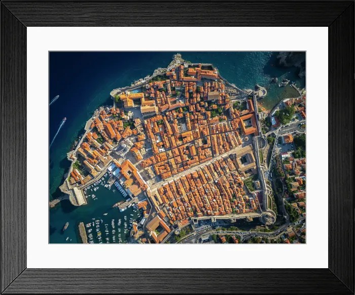 Framed Print : Aerial view over Dubrovnik, Dalmatia, Adriatic Coast, Croatia Framed Print : Aerial view over Dubrovnik, Dalmatia, Adriatic Coast, Croatia