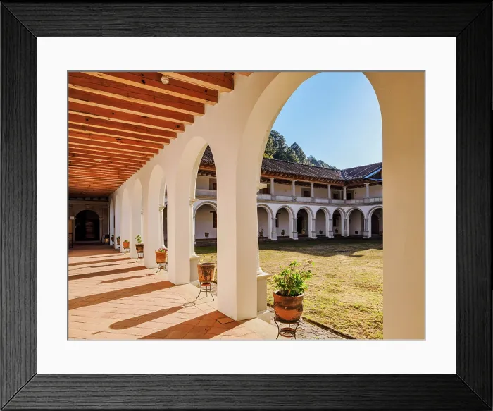 Framed Print : Cloister at former La Merced Convent, now housing the Amber Museum, San Cristobal de las Casas, Chiapas State, Mexico Framed Print : Cloister at former La Merced Convent, now housing the Amber Museum, San Cristobal de las Casas, Chiapas State, Mexico