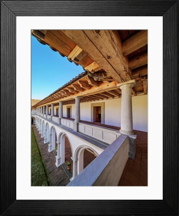 Framed Print : Cloister at former La Merced Convent, now housing the Amber Museum, San Cristobal de las Casas, Chiapas State, Mexico