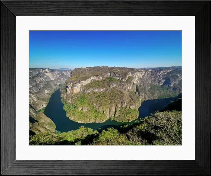 Framed Print : Sumidero Canyon, elevated view, Chiapas State, Mexico Framed Print : Sumidero Canyon, elevated view, Chiapas State, Mexico