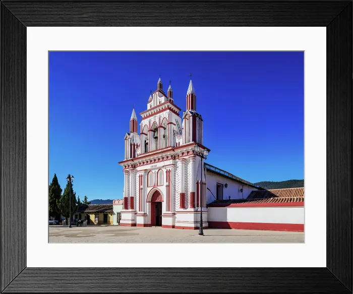 Framed Print : Nuestra Senora de la Asuncion Church, San Cristobal de las Casas, Chiapas State, Mexico