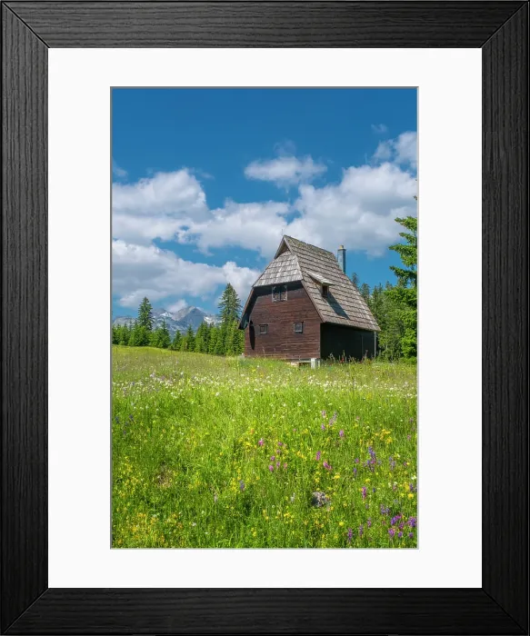 Framed Print : Small house in the Durmitor National Park, Montenegro