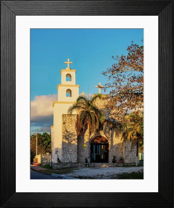 Framed Print : Santa Cruz Chapel, San Miguel de Cozumel, Cozumel Island, Quintana Roo State, Mexico