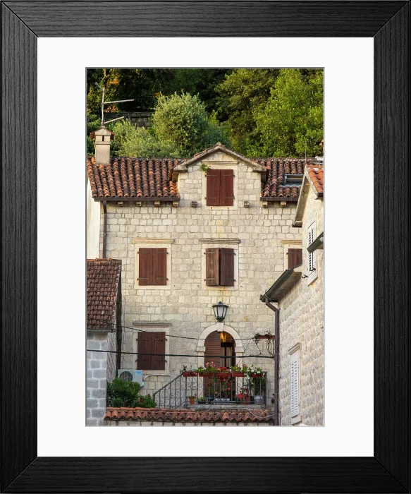 Framed Print : Typical house in Perast, Kotor Bay, Montenegro Framed Print : Typical house in Perast, Kotor Bay, Montenegro