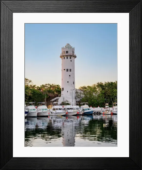 Framed Print : Puerto de Abrigo Lighthouse at dusk, San Miguel de Cozumel, Cozumel Island, Quintana Roo State, Mexico Framed Print : Puerto de Abrigo Lighthouse at dusk, San Miguel de Cozumel, Cozumel Island, Quintana Roo State, Mexico