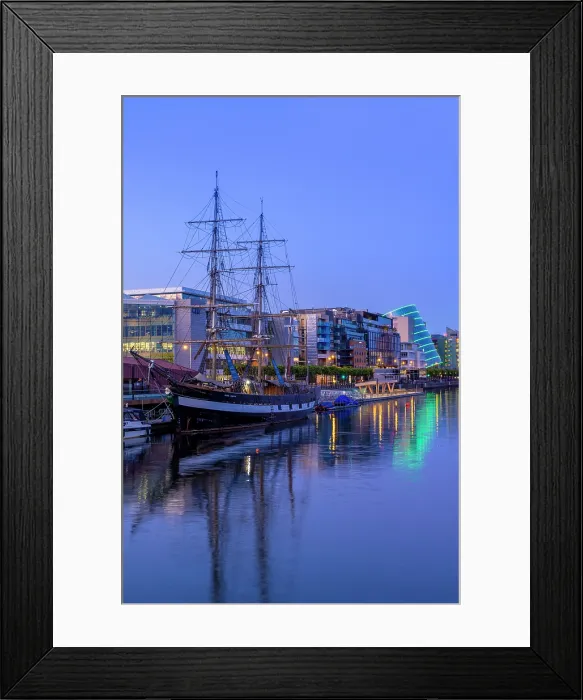 Framed Print : The Jeanie Johnston Tall Ship at Dusk, Custom House Quay, River Liffey, Dublin, Ireland Framed Print : The Jeanie Johnston Tall Ship at Dusk, Custom House Quay, River Liffey, Dublin, Ireland