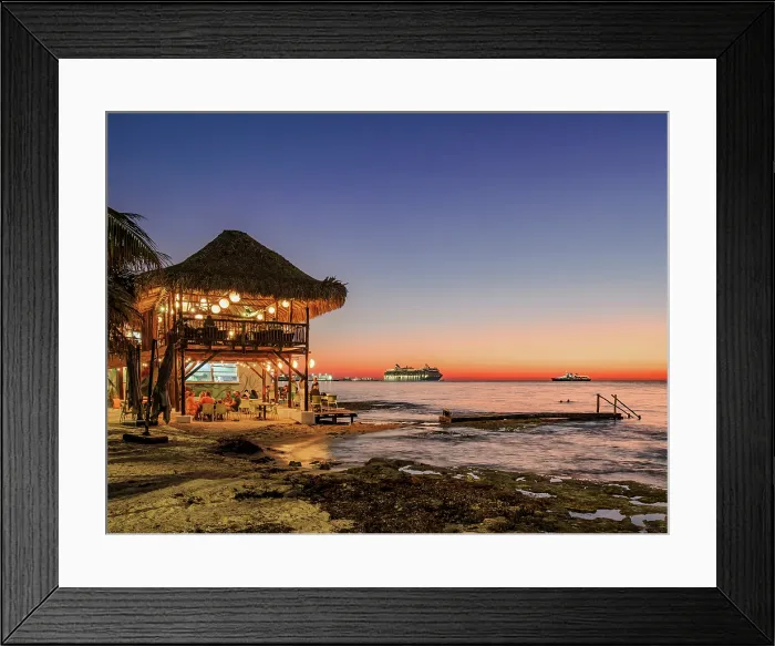 Framed Print : La Monina Restaurant at dusk, waterfront of San Miguel de Cozumel, Cozumel Island, Quintana Roo State, Mexico Framed Print : La Monina Restaurant at dusk, waterfront of San Miguel de Cozumel, Cozumel Island, Quintana Roo State, Mexico