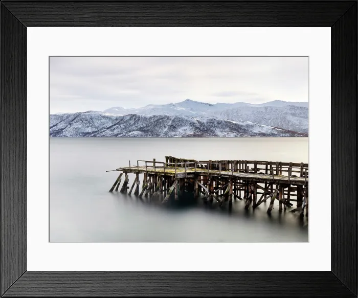 Framed Print : Old jetty at Bergsfjorden, Skaland, Senja, Norway Framed Print : Old jetty at Bergsfjorden, Skaland, Senja, Norway