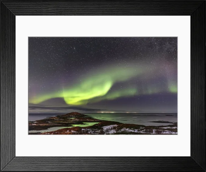 Framed Print : Aurora Borealis (Northern Lights), Sommeroy, near Tromso, Norway Framed Print : Aurora Borealis (Northern Lights), Sommeroy, near Tromso, Norway