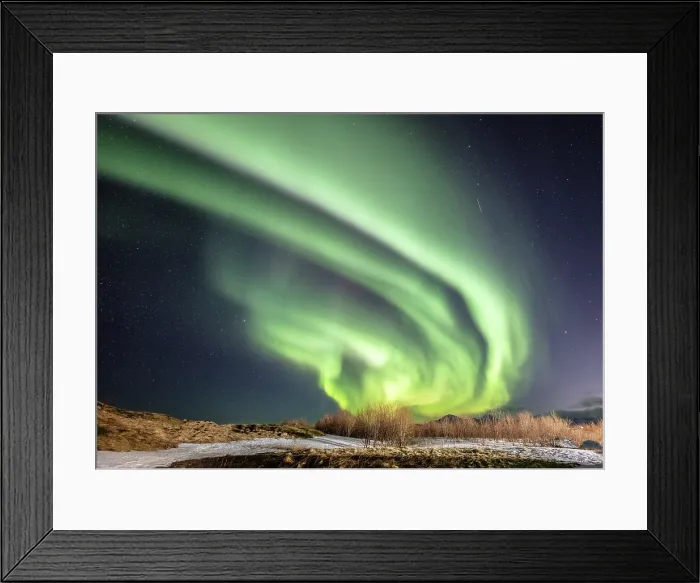 Framed Print : Aurora Borealis (Northern Lights), Sommeroy, near Tromso, Norway Framed Print : Aurora Borealis (Northern Lights), Sommeroy, near Tromso, Norway