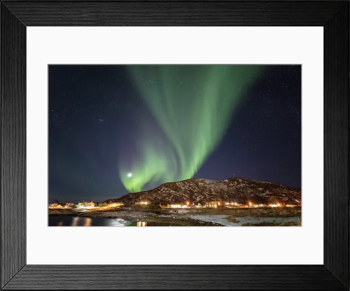 Framed Print : Aurora Borealis (Northern Lights), Sommeroy, near Tromso, Norway Framed Print : Aurora Borealis (Northern Lights), Sommeroy, near Tromso, Norway