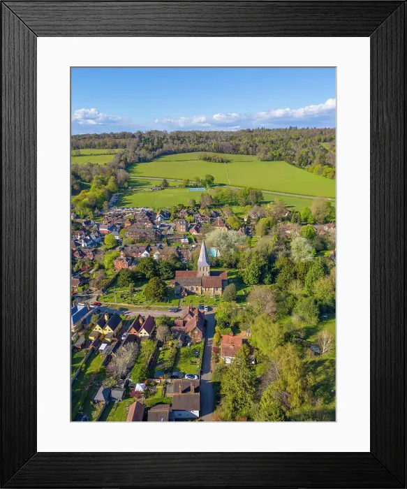 Framed Print : Villages of Shere, North Downs, Surrey, England, UK Framed Print : Villages of Shere, North Downs, Surrey, England, UK