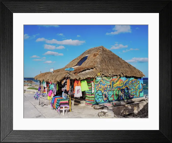 Framed Print : Shop at Mezcalito Beach, Cozumel Island, Quintana Roo State, Mexico Framed Print : Shop at Mezcalito Beach, Cozumel Island, Quintana Roo State, Mexico