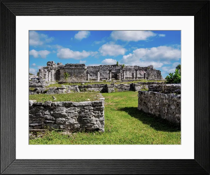 Framed Print : Palace ruins, Tulum Archeological Site, Quintana Roo State, Mexico