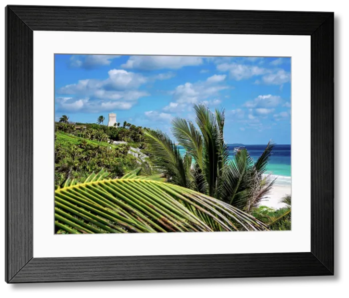 Framed Print : View towards the Tulum Lighthouse, Tulum, Quintana Roo State, Mexico Framed Print : View towards the Tulum Lighthouse, Tulum, Quintana Roo State, Mexico