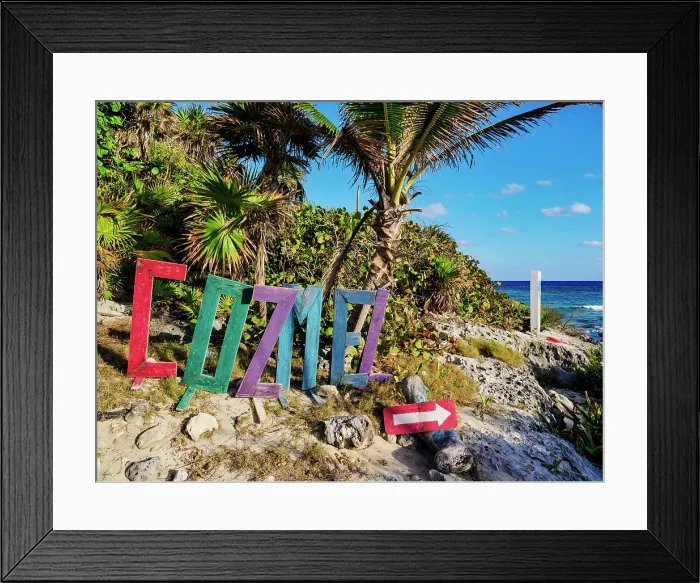 Framed Print : Cozumel letters by the Coconuts Bar, Cozumel Island, Quintana Roo State, Mexico Framed Print : Cozumel letters by the Coconuts Bar, Cozumel Island, Quintana Roo State, Mexico