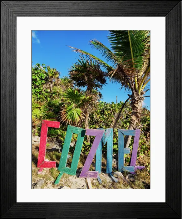 Framed Print : Cozumel letters by the Coconuts Bar, Cozumel Island, Quintana Roo State, Mexico Framed Print : Cozumel letters by the Coconuts Bar, Cozumel Island, Quintana Roo State, Mexico