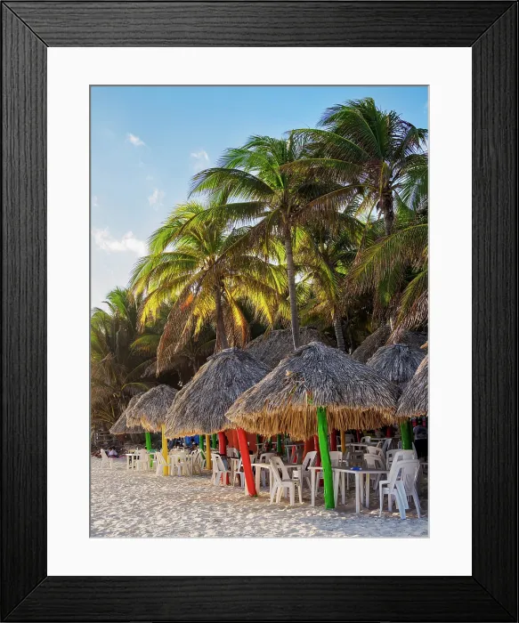 Framed Print : Beach bar at Playa Chen Rio, Cozumel Island, Quintana Roo State, Mexico
