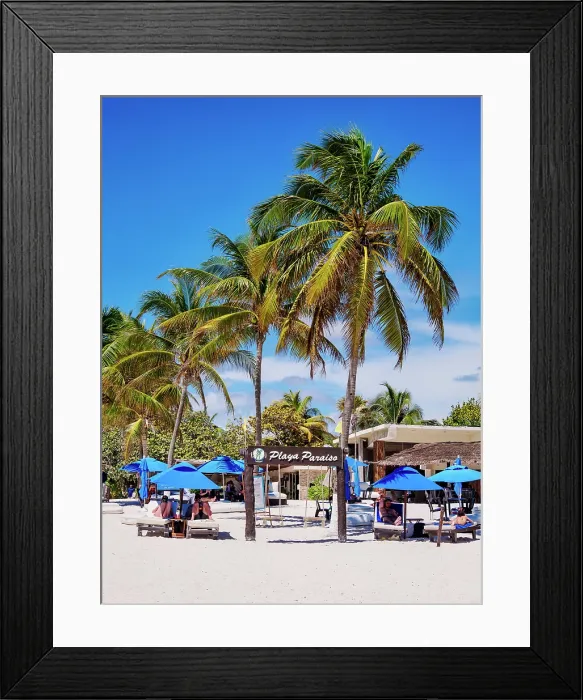 Framed Print : Paradise Beach, Tulum, Quintana Roo State, Mexico