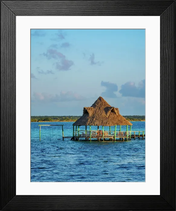 Framed Print : Gazebo at the Bacalar Lagoon at sunset, Bacalar, Quintana Roo State, Mexico Framed Print : Gazebo at the Bacalar Lagoon at sunset, Bacalar, Quintana Roo State, Mexico