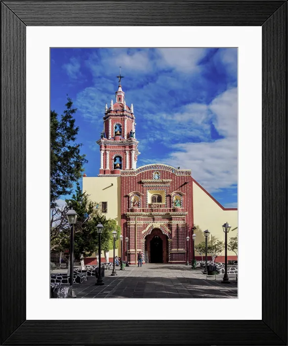 Framed Print : Church of Santa Maria Tonantzintla, Cholula, Puebla State, Mexico