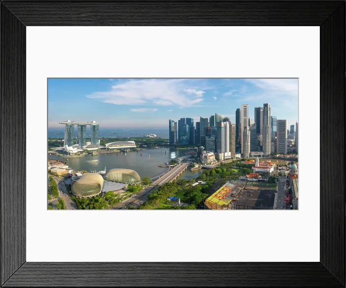 Framed Print : Financial District & Marina Bay Sands Hotel, Singapore Framed Print : Financial District & Marina Bay Sands Hotel, Singapore