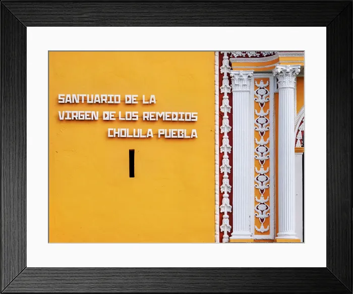 Framed Print : Nuestra Senora de los Remedios Church on top of the Great Pyramid, detailed view, Cholula, Puebla State, Mexico Framed Print : Nuestra Senora de los Remedios Church on top of the Great Pyramid, detailed view, Cholula, Puebla State, Mexico