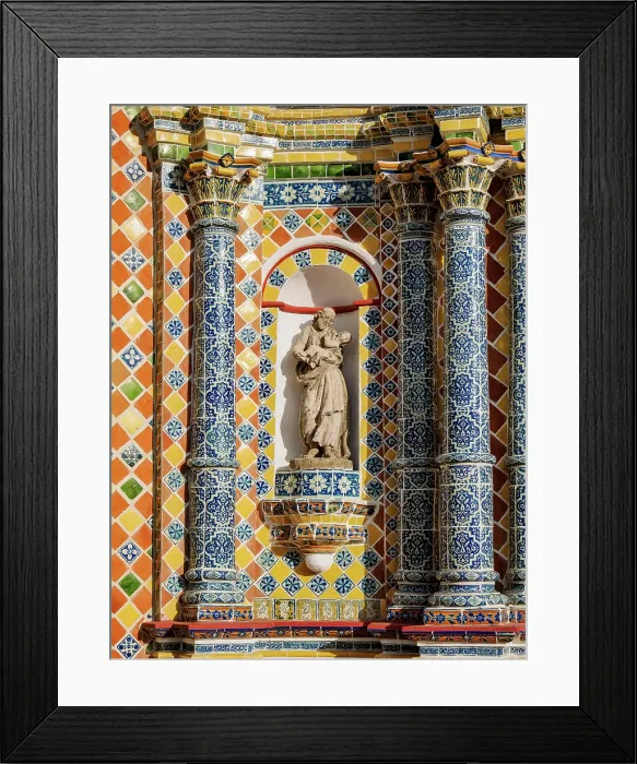 Framed Print : Church of San Francisco Acatepec, detailed view, Cholula, Puebla State, Mexico Framed Print : Church of San Francisco Acatepec, detailed view, Cholula, Puebla State, Mexico