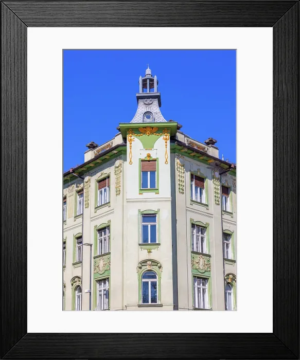 Framed Print : The Art Nouveau Pirc House, Ljubljana, Slovenia, Eastern Europe Framed Print : The Art Nouveau Pirc House, Ljubljana, Slovenia, Eastern Europe