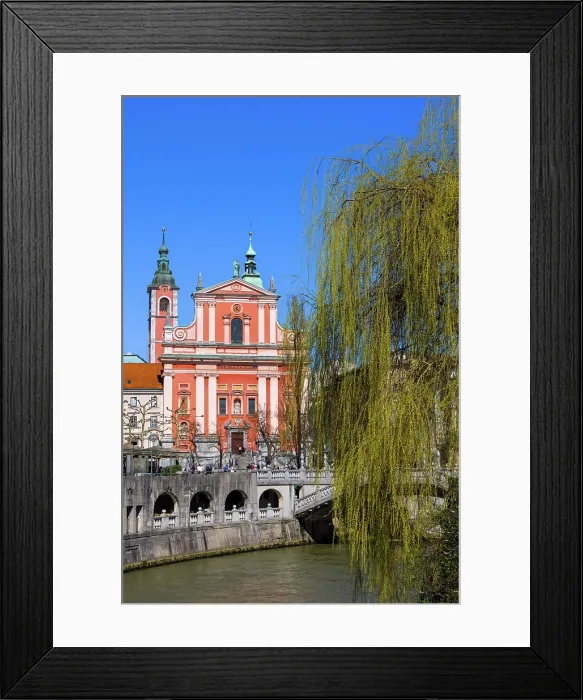 Framed Print : The Franciscan Church of the Annunciation and Preseren Monument, Preseren Square, Ljubljana, Slovenia, Eastern Europe Framed Print : The Franciscan Church of the Annunciation and Preseren Monument, Preseren Square, Ljubljana, Slovenia, Eastern Europe