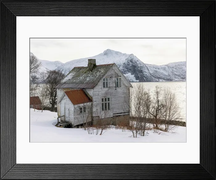 Framed Print : Traditional old timber house, Skaland, Senja, Norway Framed Print : Traditional old timber house, Skaland, Senja, Norway