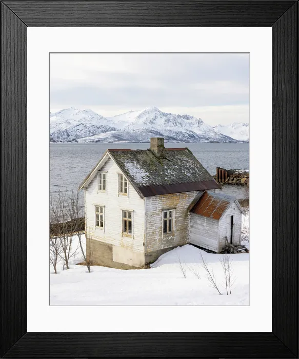 Framed Print : Traditional old timber house, Skaland, Senja, Norway Framed Print : Traditional old timber house, Skaland, Senja, Norway
