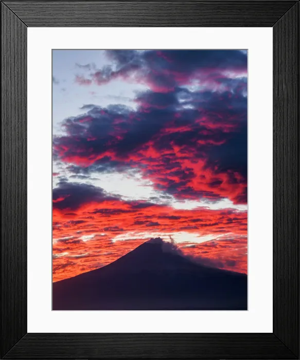 Framed Print : Popocatepetl Volcano at sunset, Cholula, Puebla State, Mexico Framed Print : Popocatepetl Volcano at sunset, Cholula, Puebla State, Mexico