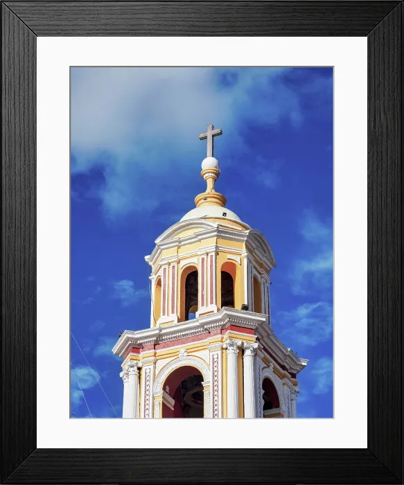 Framed Print : Nuestra Senora de los Remedios Church on top of the Great Pyramid, detailed view, Cholula, Puebla State, Mexico Framed Print : Nuestra Senora de los Remedios Church on top of the Great Pyramid, detailed view, Cholula, Puebla State, Mexico