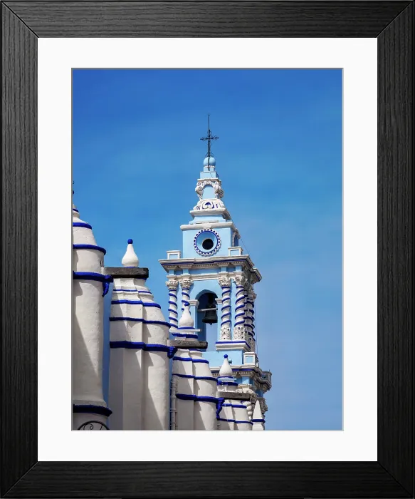 Framed Print : The Immaculate Conception Church, detailed view, City of Puebla, Puebla State, Mexico