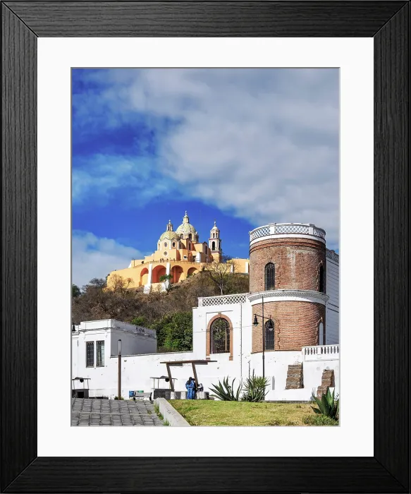 Framed Print : Nuestra Senora de los Remedios Church on top of the Great Pyramid, Cholula, Puebla State, Mexico Framed Print : Nuestra Senora de los Remedios Church on top of the Great Pyramid, Cholula, Puebla State, Mexico