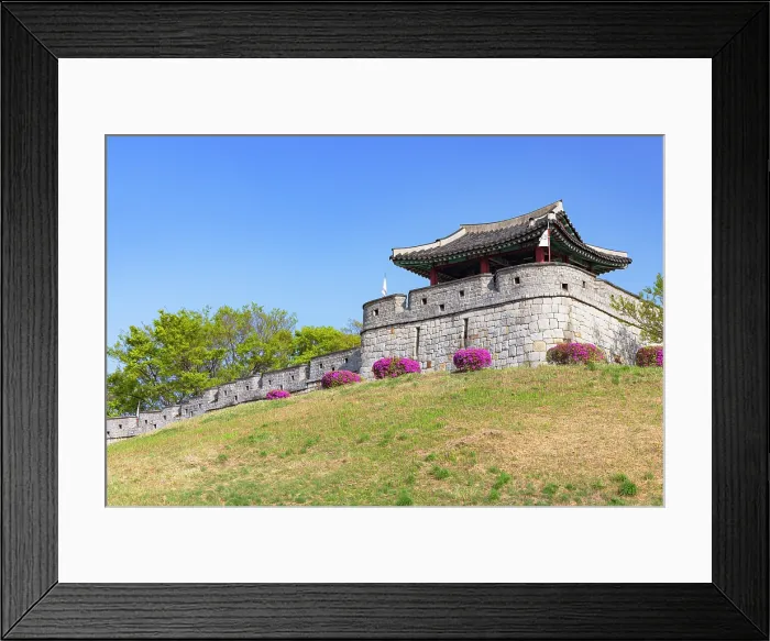 Framed Print : Northwestern Pavilion on city walls of Hwaseong Fortress (UNESCO World Heritage Site), Suwon, Gyeonggi Province, South Korea Framed Print : Northwestern Pavilion on city walls of Hwaseong Fortress (UNESCO World Heritage Site), Suwon, Gyeonggi Province, South Korea