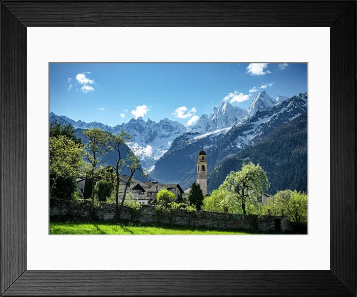 Framed Print : Alpine village of Soglio, Bregaglia, Maloja Region, Graubunden, Switzerland Framed Print : Alpine village of Soglio, Bregaglia, Maloja Region, Graubunden, Switzerland