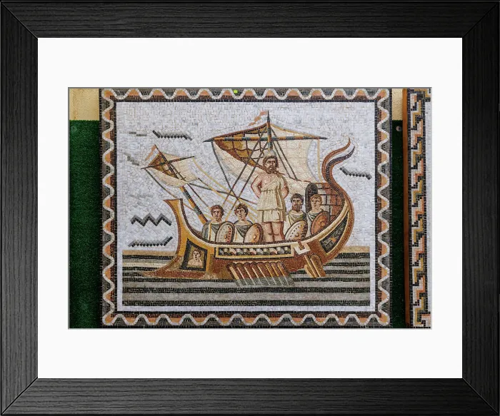 Framed Print : Traditional Tunisian Mosaic, El Jem, Tunisia Framed Print : Traditional Tunisian Mosaic, El Jem, Tunisia