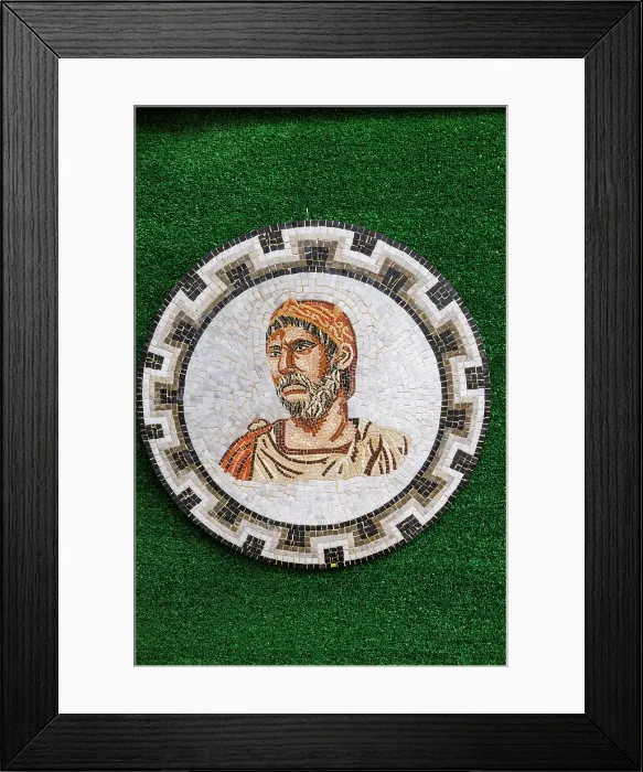 Framed Print : Traditional Tunisian Mosaic, El Jem, Tunisia