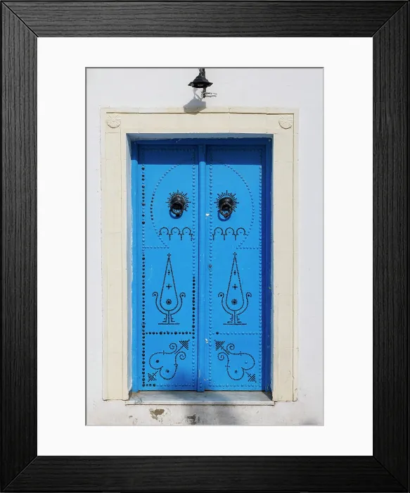 Framed Print : Colourful door, Hammamet, Tunisia Framed Print : Colourful door, Hammamet, Tunisia