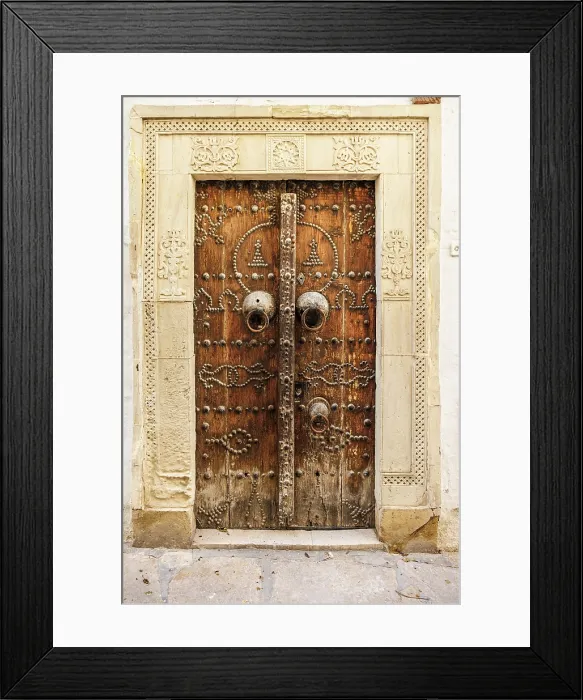 Framed Print : Colourful door, Hammamet, Tunisia Framed Print : Colourful door, Hammamet, Tunisia
