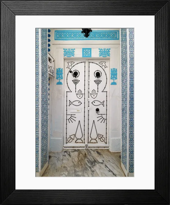 Framed Print : Colourful door, Hammamet, Tunisia Framed Print : Colourful door, Hammamet, Tunisia