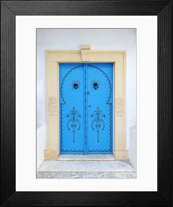 Framed Print : Colourful door, Hammamet, Tunisia Framed Print : Colourful door, Hammamet, Tunisia