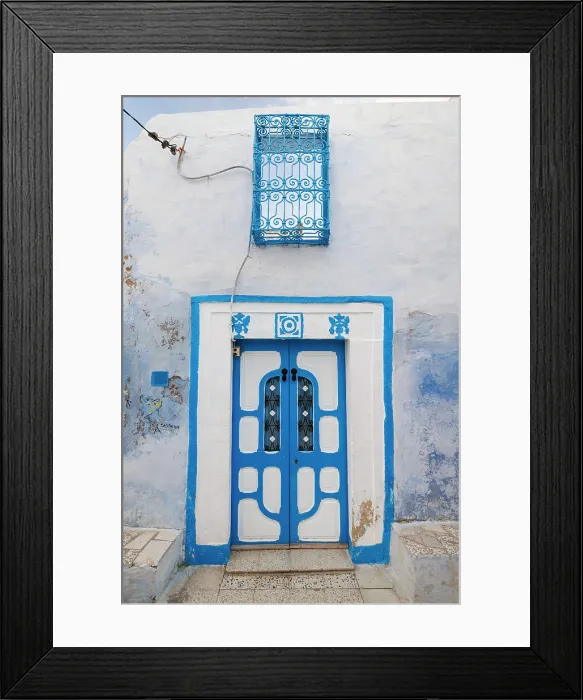Framed Print : Colourful door, Hammamet, Tunisia Framed Print : Colourful door, Hammamet, Tunisia
