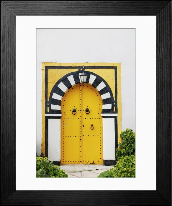 Framed Print : Colourful door, Sidi Bou Said, Tunisia