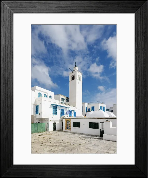 Framed Print : El Ghofrane Mosque, Sidi Bou Said, Tunisia